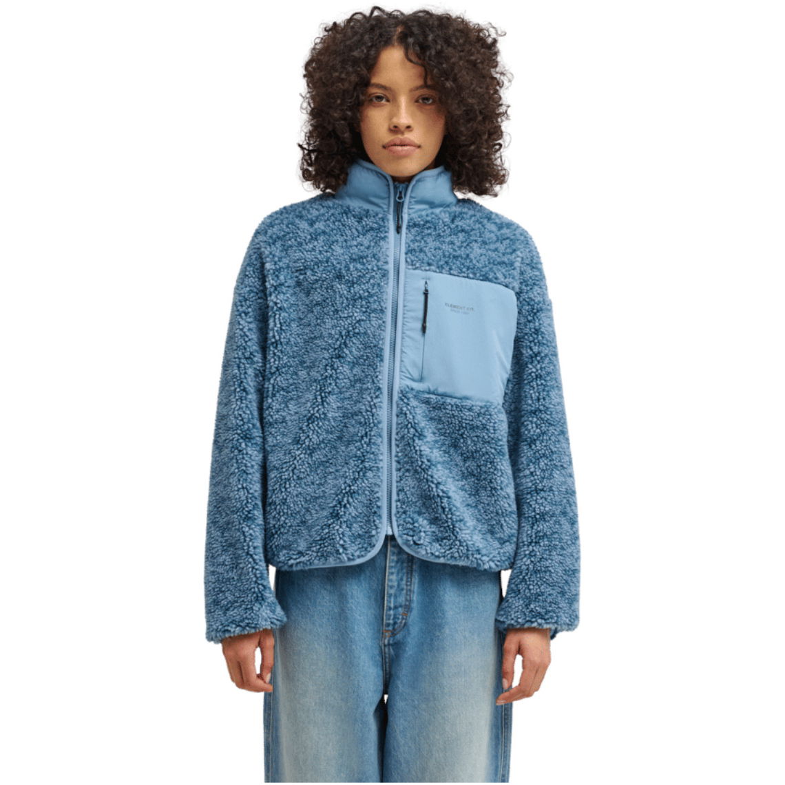 2026 Element Womens Oak Sherpa Fleece ELJJK00124 - Faded Denim